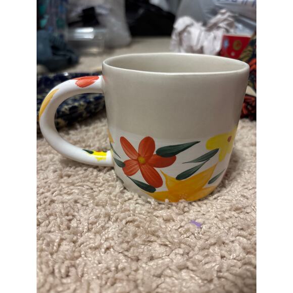 Anthropologie Fotini Tikkou Mug NWT Floral Face - Picture 2 of 4